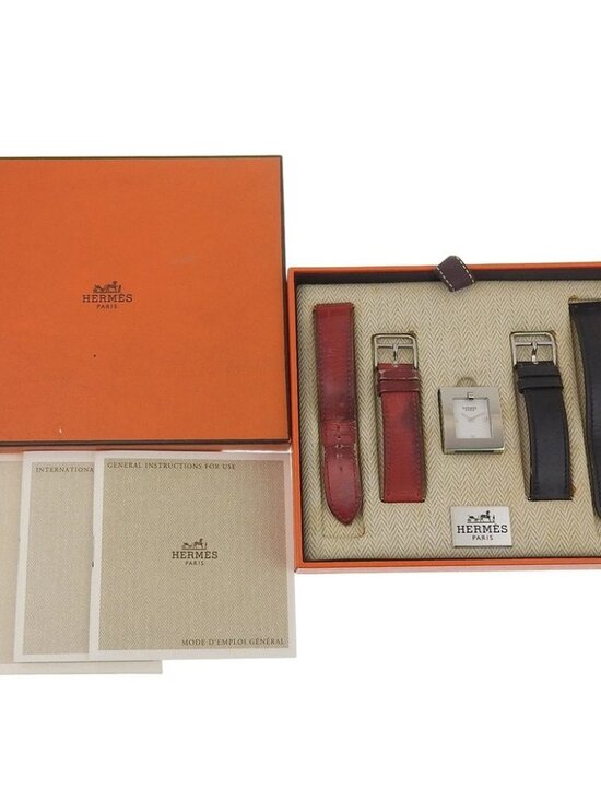 HERMES Belt watch Watches BE1.210 WhiteDial Stainless Steel/leather Quartz... main image 9